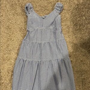 Old Navy Blue Gingham Midi Dress